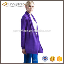 Hot sale 100% cashmere leisure ladies cardigan